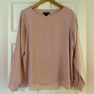Pink White House Black Market Blouse
